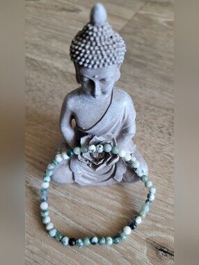 🌿 Tree Agate Beaded Bracelet 🌿